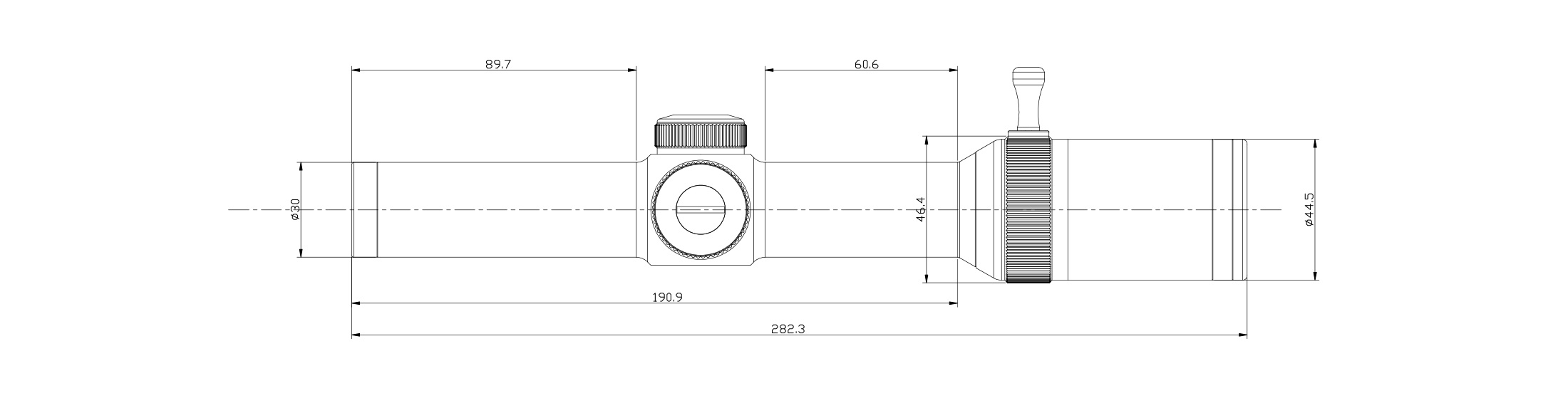 размеры Прицел оптический BRITE  LPVO 1-10X24 IR